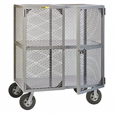 LITTLE GIANT SC244810SR Security Cart 27 W x 48 D Gry Stel