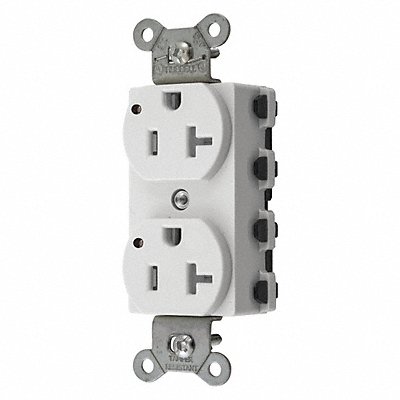 HUBBELL SNAP5362WLTRA Receptacle White 3 Wires 2 Poles