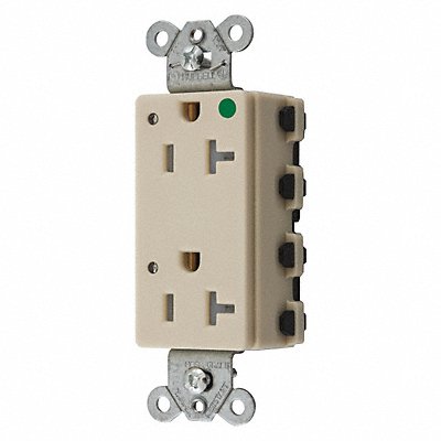 HUBBELL SNAP2182ILTRA Receptacle Ivory 3 Wires 2 Poles