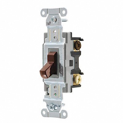 GRAINGER CSB320B Wall Switch Brown 3-Way Switch 1 to 2 HP