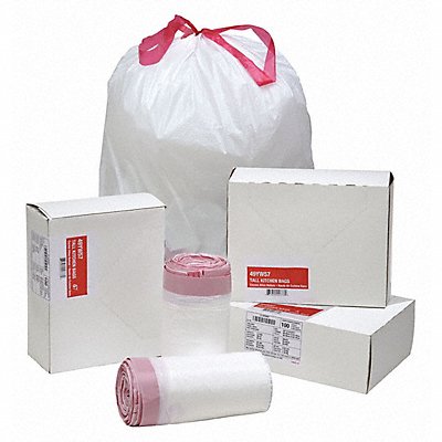 GRAINGER 49YW57 Garbage Bag 13 gal PK100