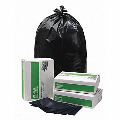 GRAINGER 49YW69 Garbage Bag 42 gal Black PK40