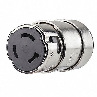 GRAINGER 6360CR Locking Connector Strt 50 A Silver Brass Non-NEMA