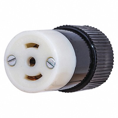 GRAINGER 7484NC Mdgt Locking Connector Strt 15 A Blk Wht Nyl ML-3R