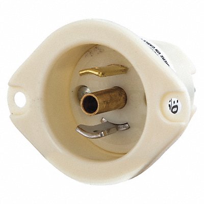 GRAINGER 7595MB Mdg Flg LckInl 15 A White ML-2P Nylon