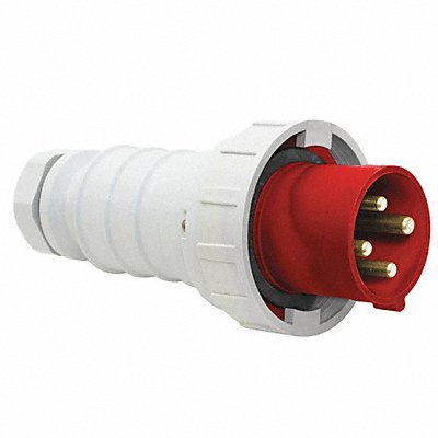 GRAINGER BRY4100P7W Pin and Sleeve Plug 100 A Red 3Pl