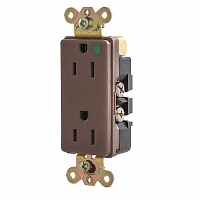 GRAINGER 9200 Receptacle Brown Nylon 0.5 HP 2 Poles