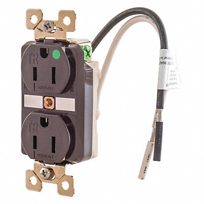 GRAINGER BRY8200TR Receptacle Nylon 2 Poles 3 Wires