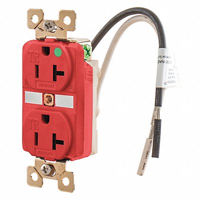 GRAINGER BRY8300RTR Receptacle Red 20A Nylon 2 Poles
