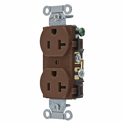 GRAINGER CRS20 Receptacle Brown 20A 2 Poles 3 Wires