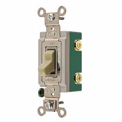GRAINGER 3002I Switch Ivory 30A 2-Pole Switch 1 to 2 HP