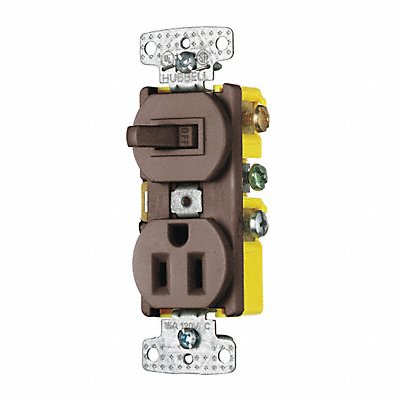BRYANT BRYRC108 Combo Device Brown 1P Switch and Recpt