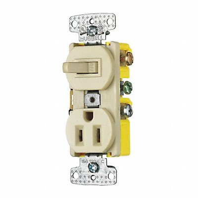 BRYANT RC108I Combo Device Ivory 1P Switch and Recpt