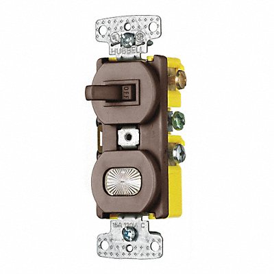 BRYANT RC109 Combo Device Brown 1P Switch/Pilot Light