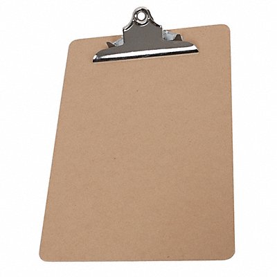 GRAINGER 49Z238 Clipboard Letter Size Hardboard Brown