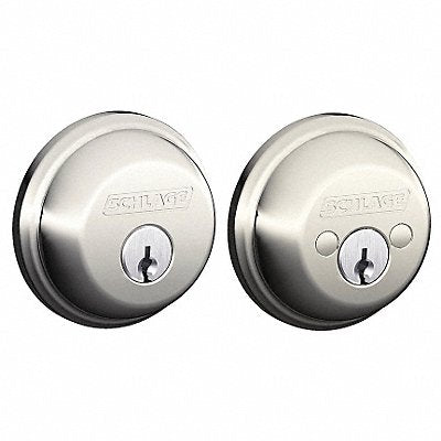 SCHLAGE B62N618 Deadbolt Polished Nickel Double Cylinder