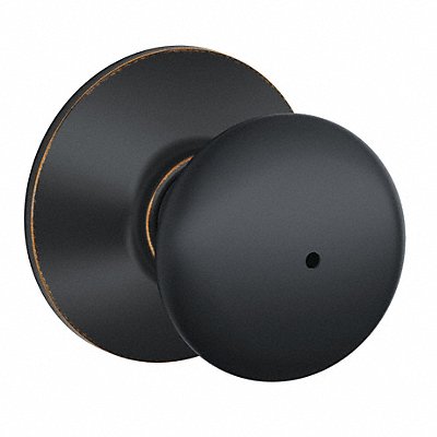 SCHLAGE RESIDENTIAL F40PLY716X625 Knob Lockset Aged Bronze / Bright Chrome