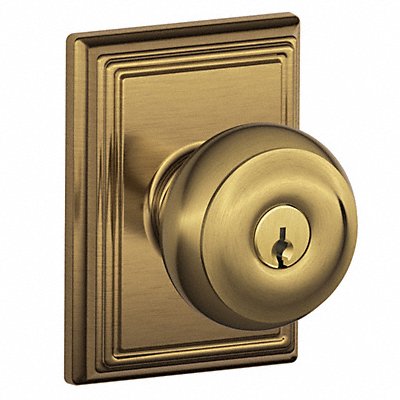 SCHLAGE F51AGEO609ADD Knob Lockset Mechanical Entrance Grd. 1