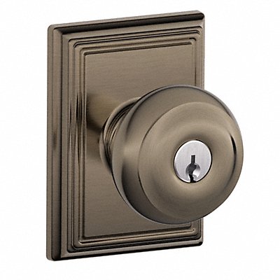 SCHLAGE F51AGEO620ADD Knob Lockset Mechanical Entrance Grd. 1