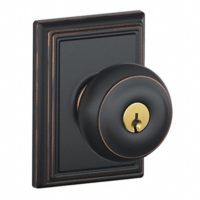 SCHLAGE F51AGEO716ADD Knob Lockset Mechanical Entrance Grd. 1