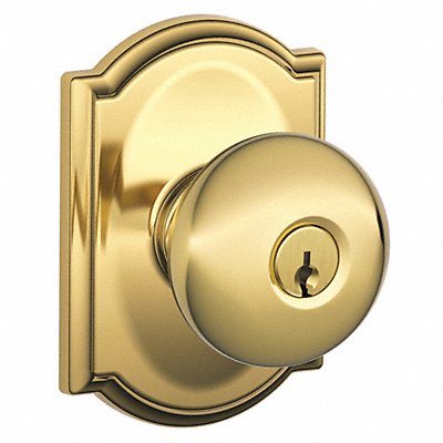 SCHLAGE F51APLY605CAM Knob Lockset Mechanical Entrance Grd. 1
