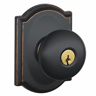 SCHLAGE F51APLY716CAM Knob Lockset Mechanical Entrance Grd. 1