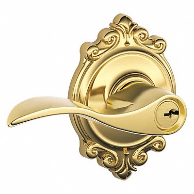 SCHLAGE F51AACC605BRK Lever Lockset Mechanical Entrance Grd. 2