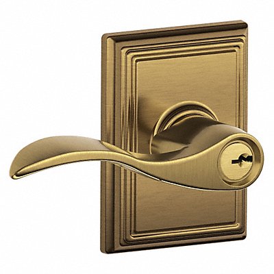 SCHLAGE F51AACC609ADD Lever Lockset Mechanical Entrance Grd. 2