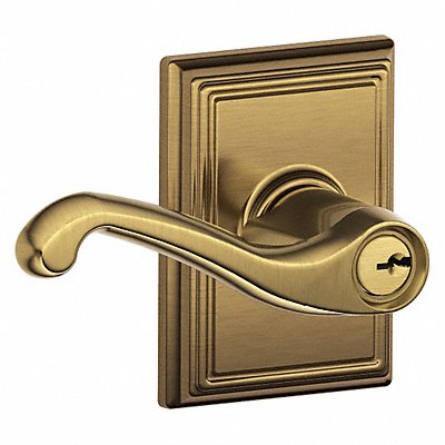 SCHLAGE F51AFLA609ADD Lever Lockset Mechanical Entrance Grd. 2