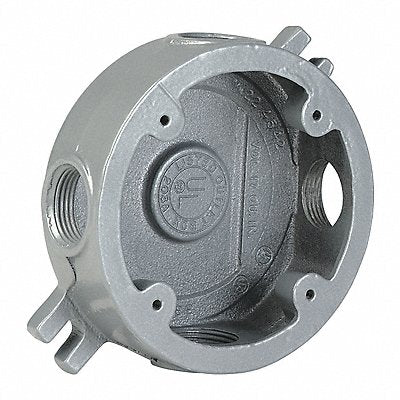 HUBBELL KILLARK VLJSX1 Round Outlet Box Shallow 1/2 Hub 1.62 D