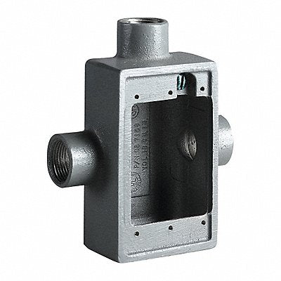 HUBBELL KILLARK FST2 Device Box 3/4 Hub 1 Gang 2.87 W Grey
