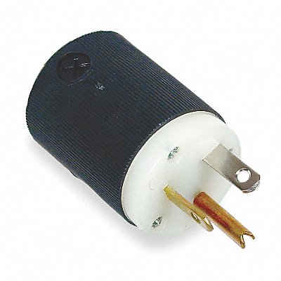 HUBBELL HBL5366C Strt Plg Blk Wht 20 A Stnd 5-20P