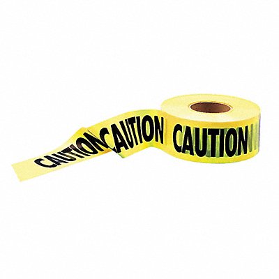 GRAINGER 4A416 Barricade Tape Yellow 1 000 ft L 3 in