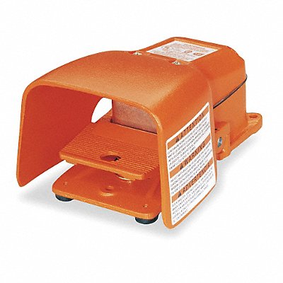LINEMASTER 532SWH Foot Switch Orange CastIron DPDT Momentary
