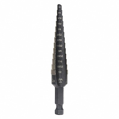 IRWIN UNIBIT1 Step Cone Drill 1/8in to 1/2in HSS
