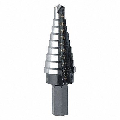 IRWIN 10233 Step Cone Drill 1/4in to 3/4in HSS
