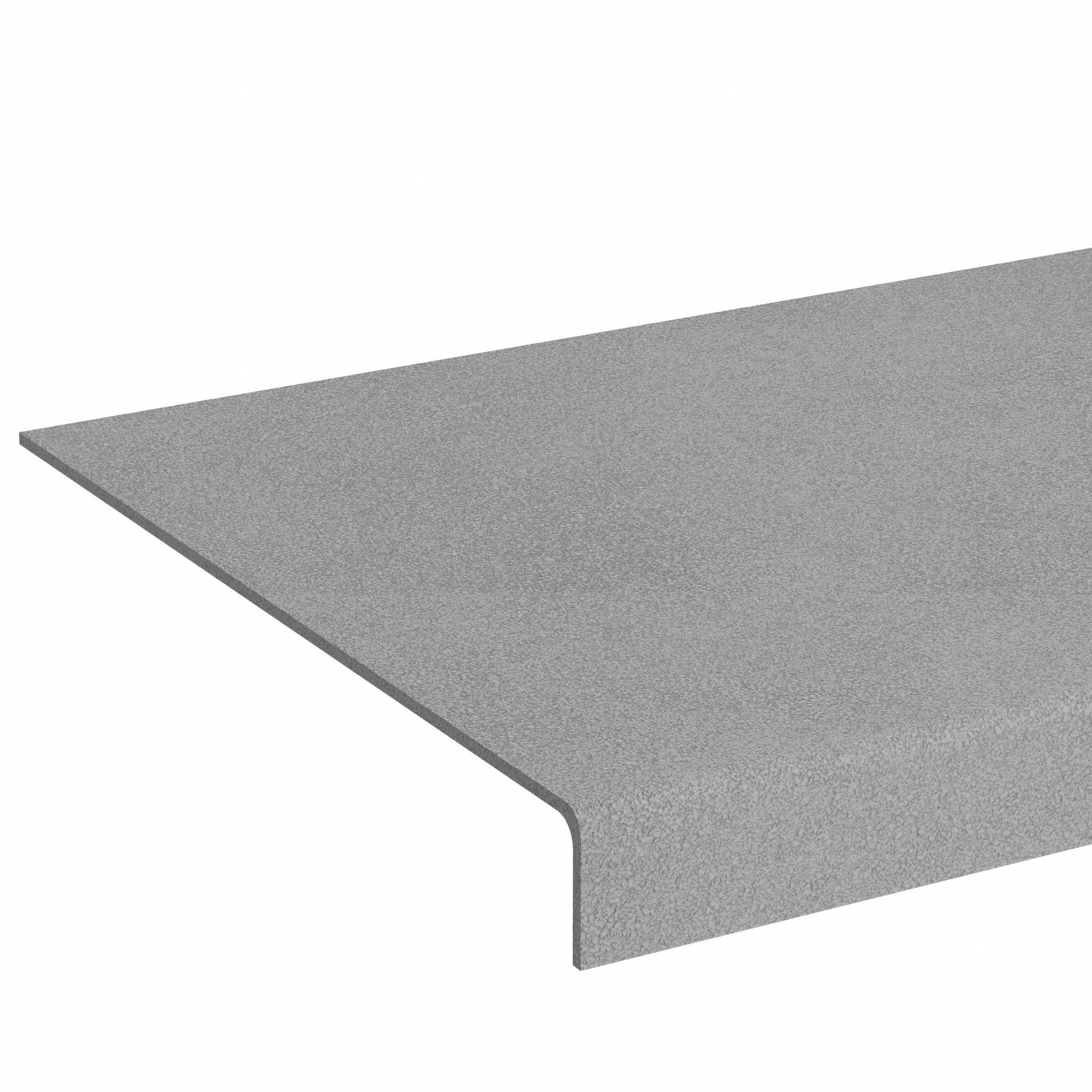 FIBERGRATE 879530 Stair Tread Cover Grey 144in W Polyester