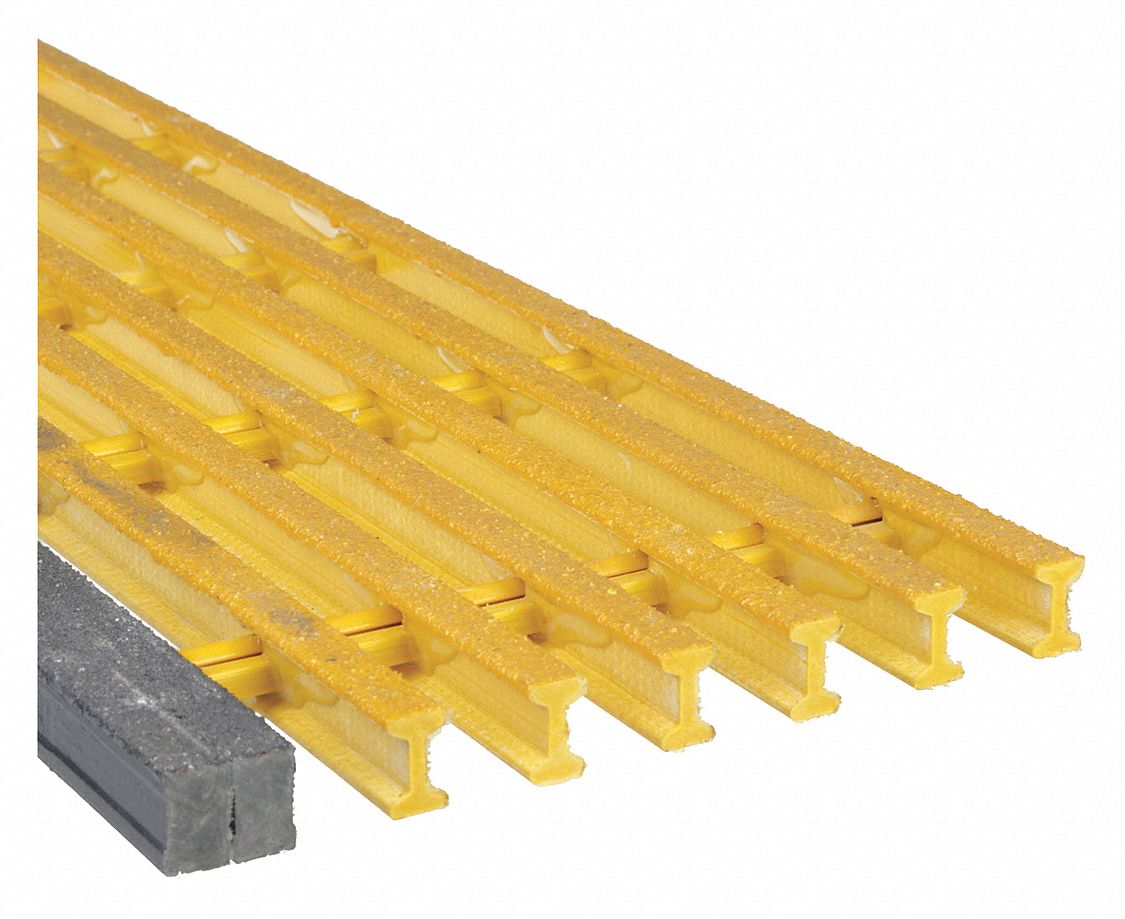 FIBERGRATE 873320 Stair Tread ISOFR 1 1/2x10 1/2In 2 1/2Ft