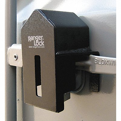 RANGER LOCK RGUN00 Padlock Guard 7 in Hardened Steel Black
