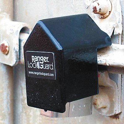 RANGER LOCK RGCU00 Padlock Guard 2 3/4in Hardened Steel Blk