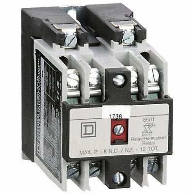 SQUARE D 8501XO30V02 H2716 NEMA Control Relay 3NO 110/120VAC 10A
