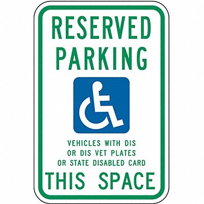 LYLE HCWI0112HA ADA Handicapped Parking Sign 18 x 12