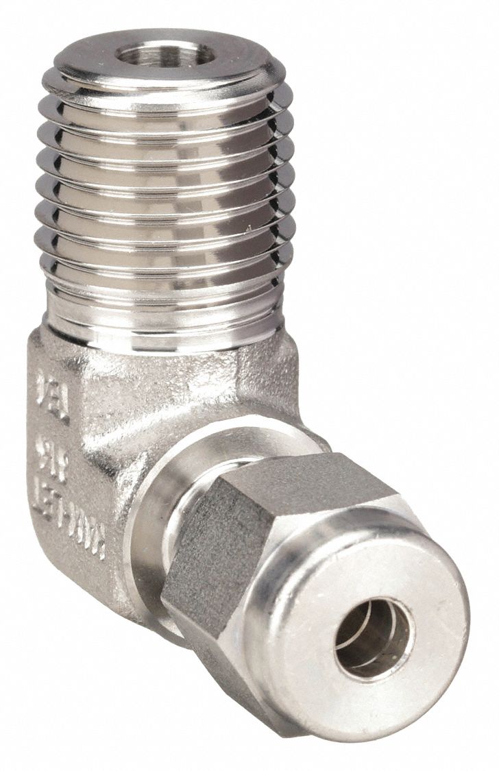 HAM-LET 769LSS6MMX38 Elbow 90 316 SS LET-LOKxM 6mmx3/8In
