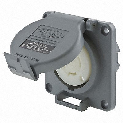 HUBBELL HBL2740SW WT Lck Recpt 30 A Gry Valox L17-30R 1Gng