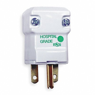 HUBBELL HBL8666V Straight Blade Plug White 15 A Hng 6-15P