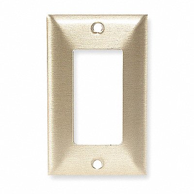 HUBBELL SB26 Rocker Wall Plate Stnd Brass 1Gng Brsh