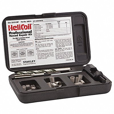 HELI-COIL 54026 Thread Repair Kit 304 SS 3/8-24 18 Pcs