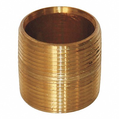 GRAINGER 468001X Nipple Red Brass 2 x 2 In