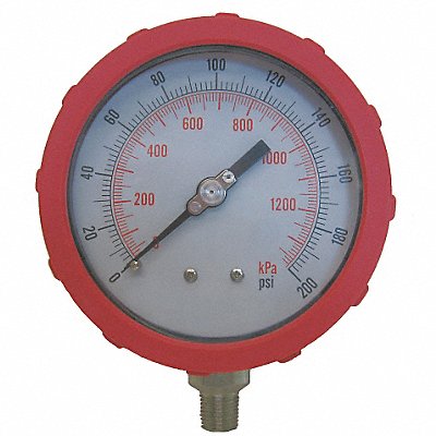 GRAINGER 4EFJ4 D1382 Pressure Gauge Test 4 In