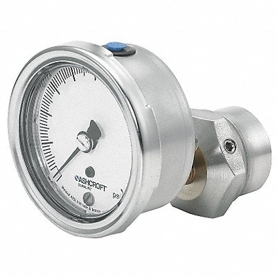 ASHCROFT 251009AW02B310SSLXCG60 D0989 Pressure Gauge 0 to 60 psi 2-1/2In 1/4In